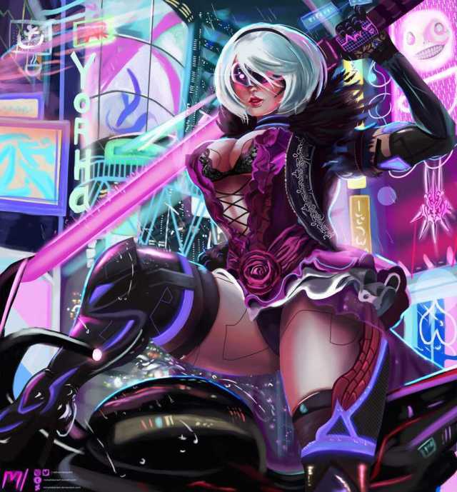 12 Cyberpunk 2077 Fanart Images You'll Love Until December 9 cyberpunk 2077 fanart 2b nier automata
