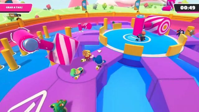 fall guys mini-games tail tag