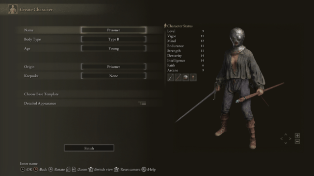 elden ring best class for beginners- prisoner