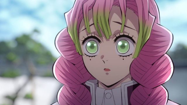 Mitsuri Kanroji green and pink hair